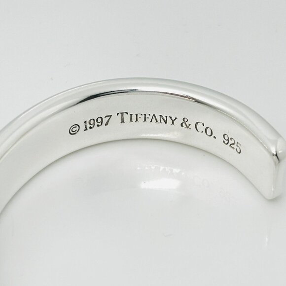 Small 6" Tiffany & Co 1837 Wide Cuff Bracelet in Sterling Silver - Picture 7 of 8